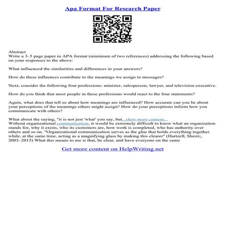 Essay Writing Apa Format