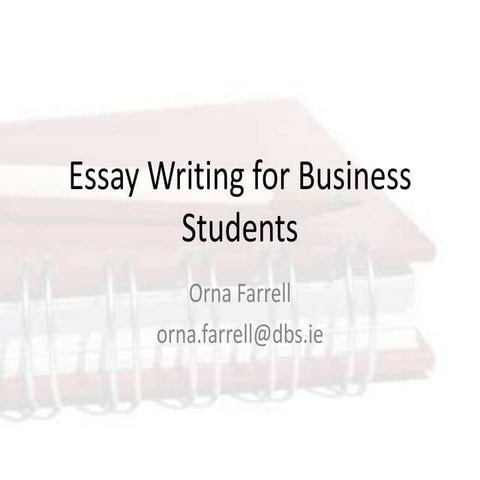 Essay Writing Business 2010