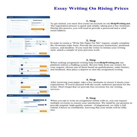 Essay Writing On Rising Prices. Online assignment writing service.