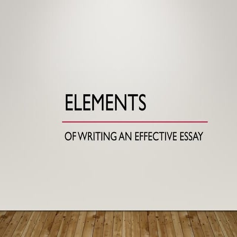 Essay Writing (Structure) | PPT