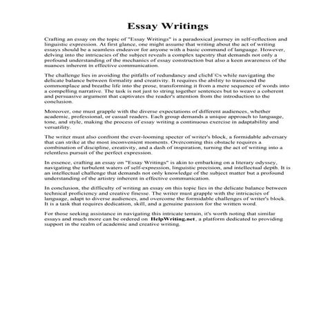 Essay Writings