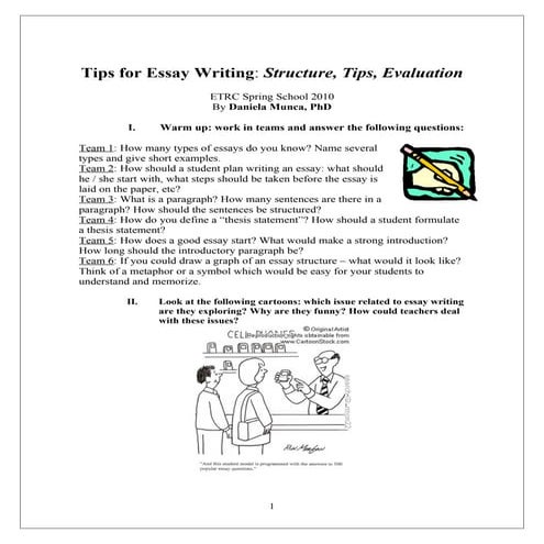 Essay writing tips