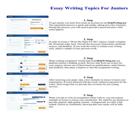 Essay Writing Topics For Juniors