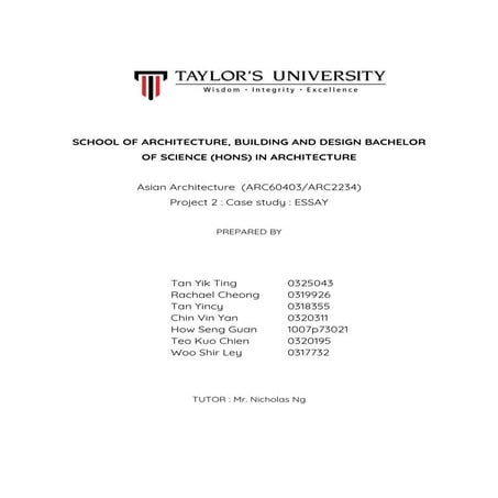 Harmony Street Melacca Eassay