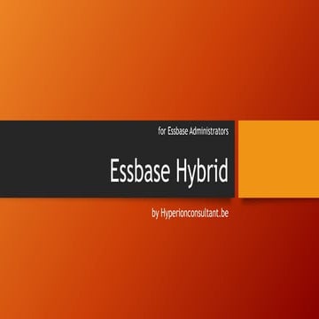 The future of Essbase: Hybrid database format