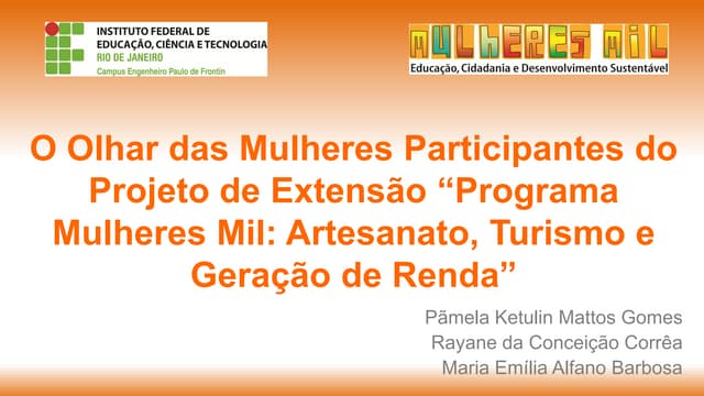 Mulheres Mil - IFRJ Campus Engº Pau...