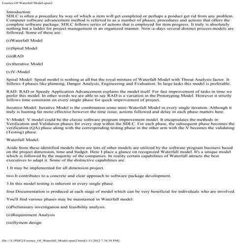Essence of waterfall_model