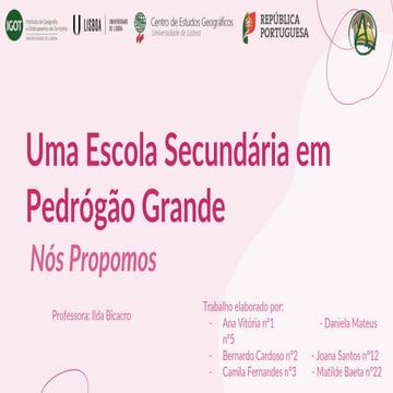 "Nós Propomos! Escola Secundária em Pedrógão Grande"