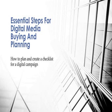 Essential Steps for Digital Media Buying and Planning