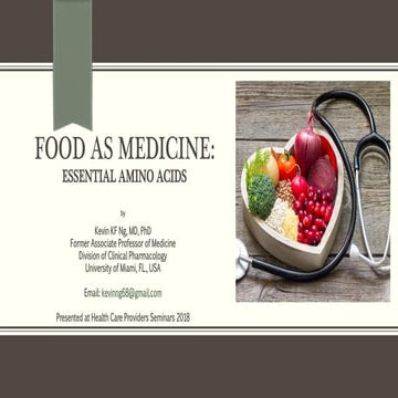 Food as Medicine: essential amino acids