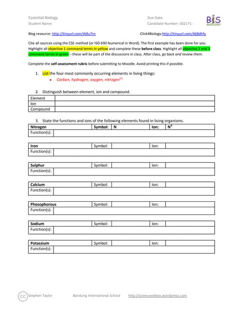 Essential Biology 03.1 Chemical Ele...