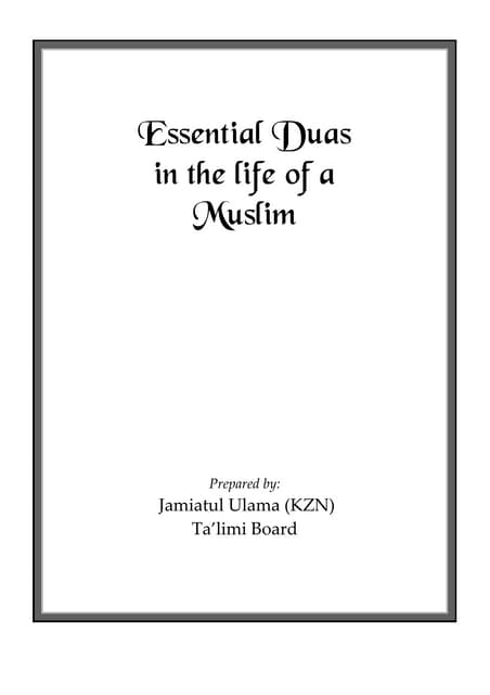 Daily duas pdf | PDF