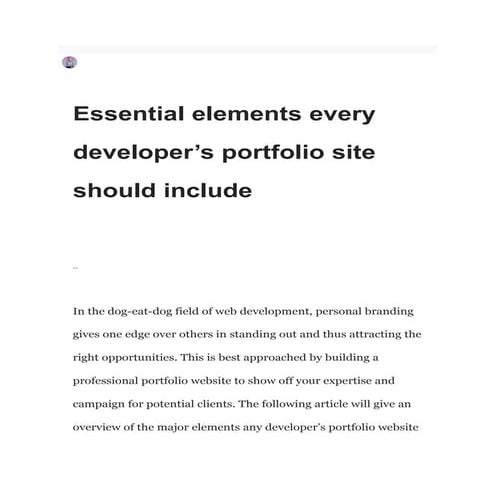 Essential elements every developer’s portfolio site should include.pdf