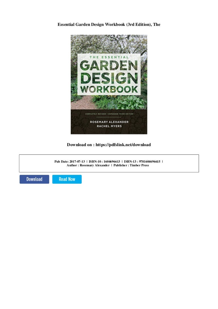 Essential garden design workbook (3rd edition), the