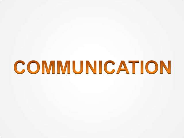 communication listening presenting