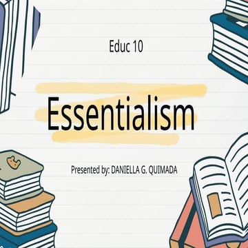 Essentialism (Philosophy), Types and Educational Implications.pptx