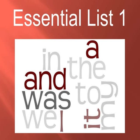 Essential list 1