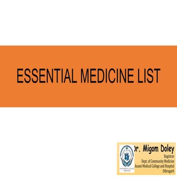 Essential medicine list