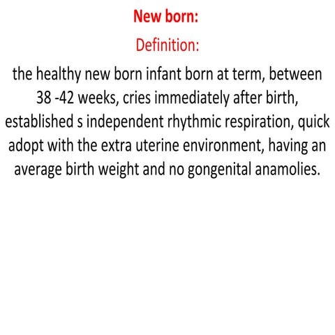 Essential new born care