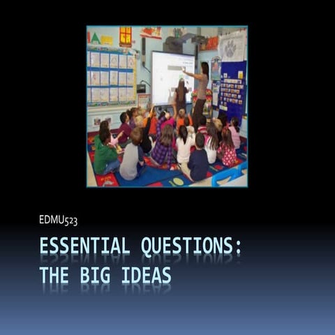 Essential questions and dok