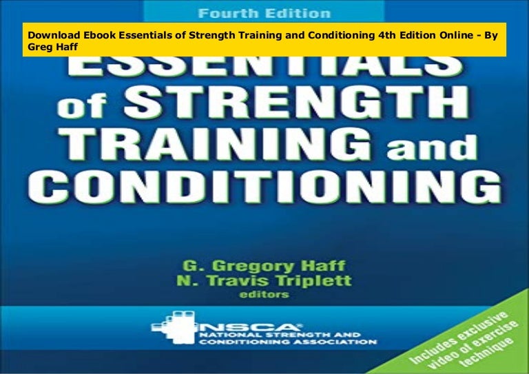Essentials Of Strength Training And Conditioning 4th Edition Pdf Free
