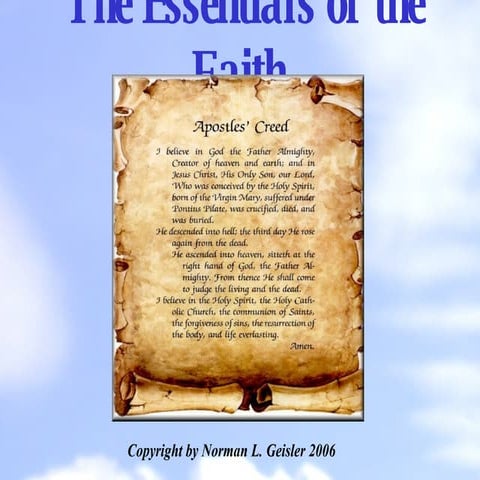 Essentials Of The  Faith