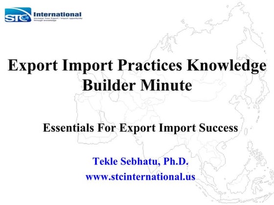 Webinar 1 Export Import Management | PPTX