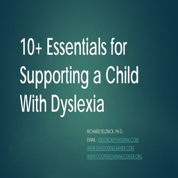10+ Essentials for Supporting a Child with Dyslexia