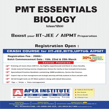 Crash-Course for AIPMT & Other Medical Exams 2016(Essentials heart)
