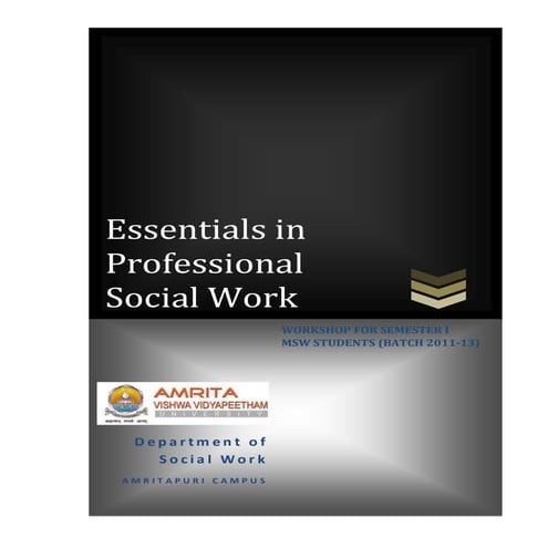 Essentials in professional social work