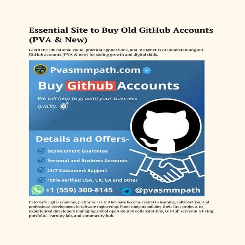 Essential Site to Buy Old GitHub Accounts (PVA & New).docx