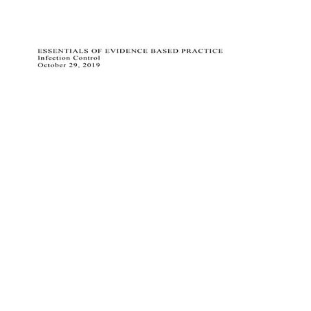 ESSENTIALS OF EVIDENCE BASED PRACTICE Infection Control Octo.docx