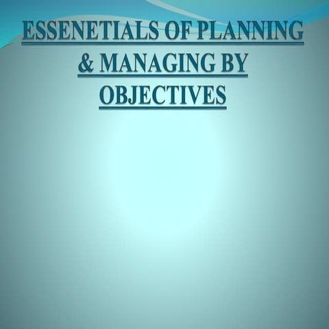 Essentials Of Planing