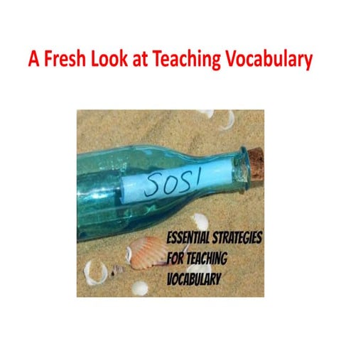 Essential strategies for teaching vocabulary