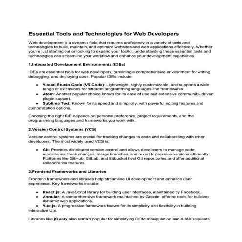 Essential Tools and Technologies for Web Developers.ppt