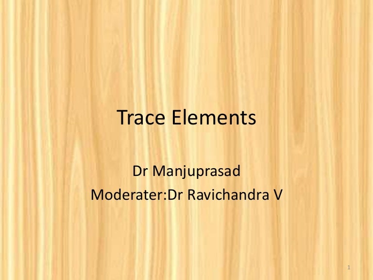 Essential trace elements