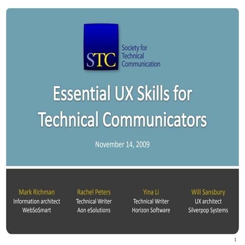 Essential User Experience Skills