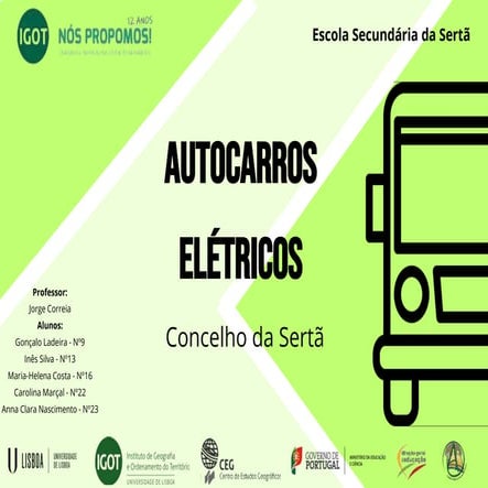 Nós Propomos! Autocarros Elétricos - Trabalho desenvolvido no âmbito de Cidadania, integrado no Projeto Nós propomos!