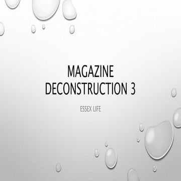 Essex life deconstruction