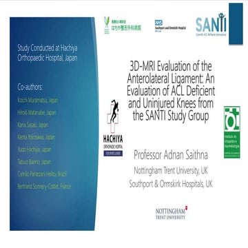 3D-MRI Evaluation of the Anterolateral Ligament: An Evaluation of ACL Deficie...