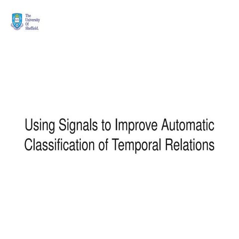 Extracting Temporal and Causal Relations between Events | PPTX