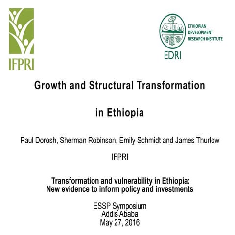 Growth and Structural Transformation in Ethiopia