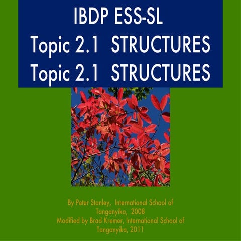 ESS Topic 2.1 - Structures | PPT