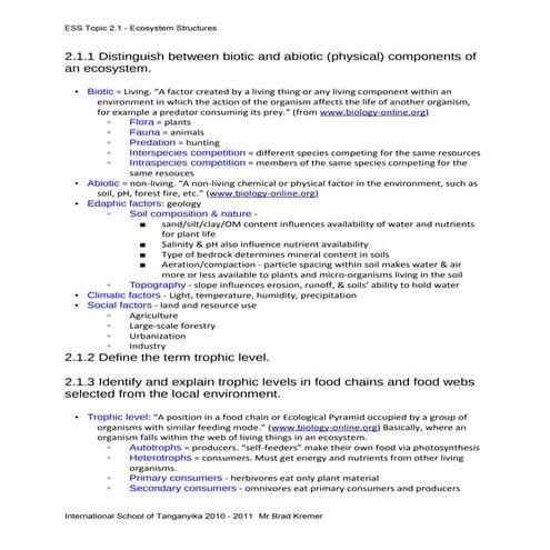 Ess topic 2.1   ecosystem structures