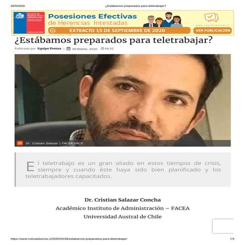 ¿Estabamos preparados para teletrabajar?