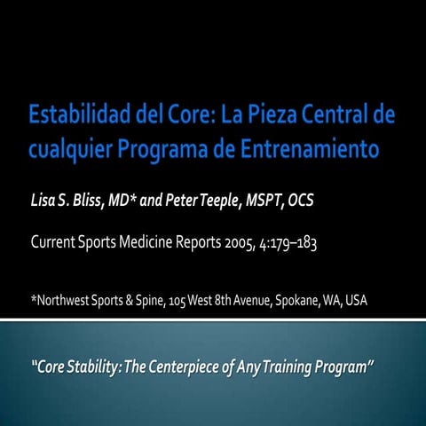 Estabilidad del core