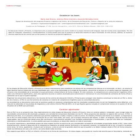 Establecer las bases