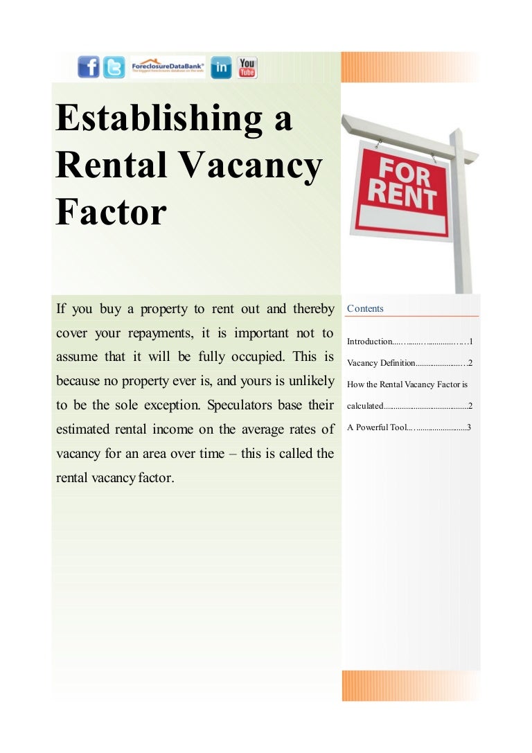 Establishing a Rental Vacancy Factor