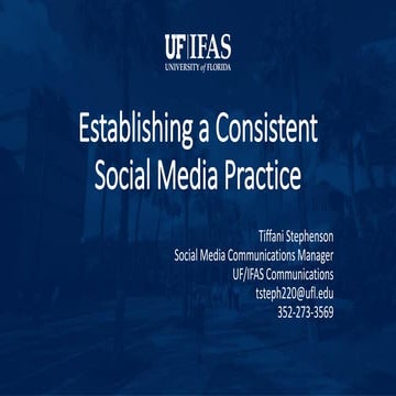 Establishing a consistent social media practice