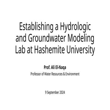 Establishing a hydrologic Modeling Lab at HU.pptx
